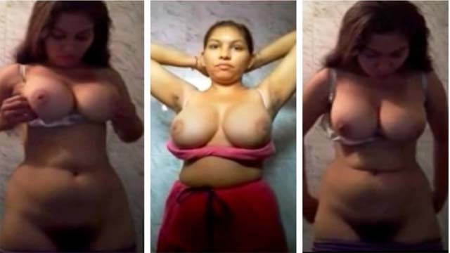 Beautiful Hot Desi Bhabi Full Nude Showing Milky Boobs & Hairy Pussy