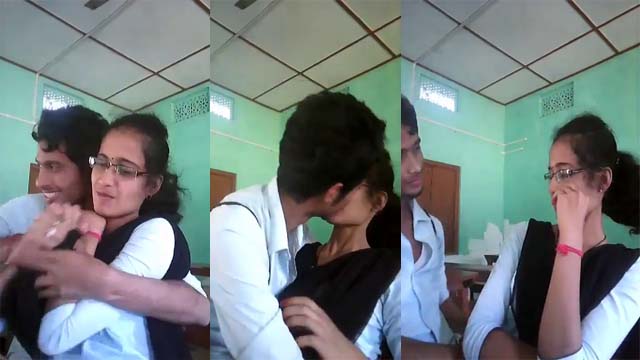 Cute School Girl Having Fan and Kissing In School Watch