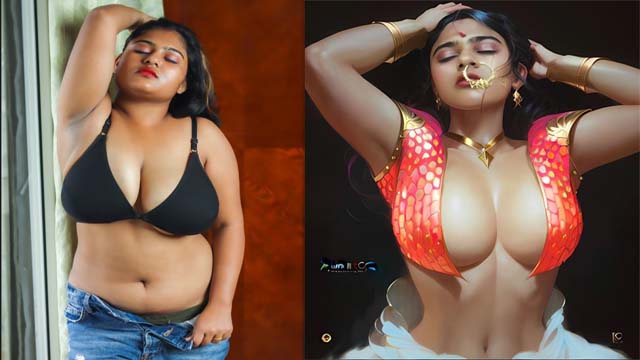 Megha Das Ghosh Flaunting Dark Armpits, Deep Cleavage, Side Boobs & Thunder Thighs in Outdoor Photoshoot