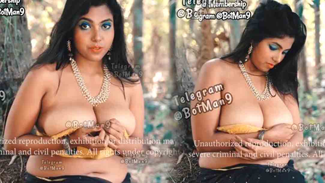 Roohi Pressing Boobs & Playing with Nipples in Outdoor Shoot