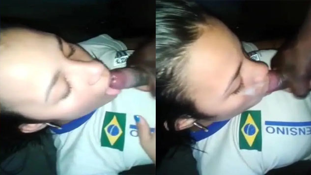 Brazilian Football Fan Swallowing Black Footballers Cum After Match Watch