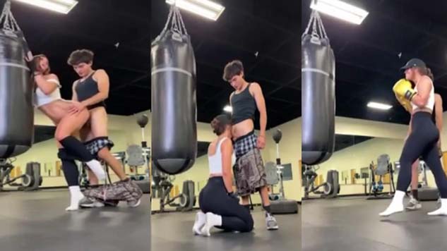 College Girl Fucked by Fellow Student while She’s Boxing Training Watch Now 