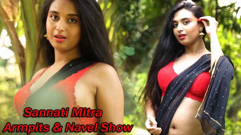 Sannati Mitra Armpits & Navel Show in Saree Fashion Shoot