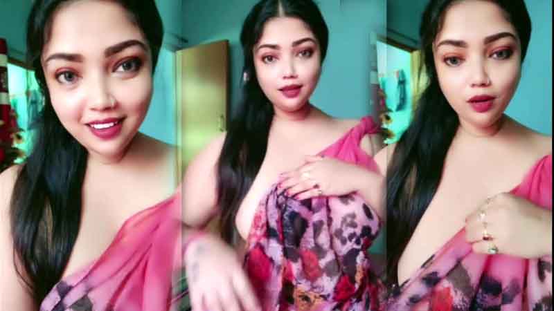 Beauty Maya Covering Boobs with saree