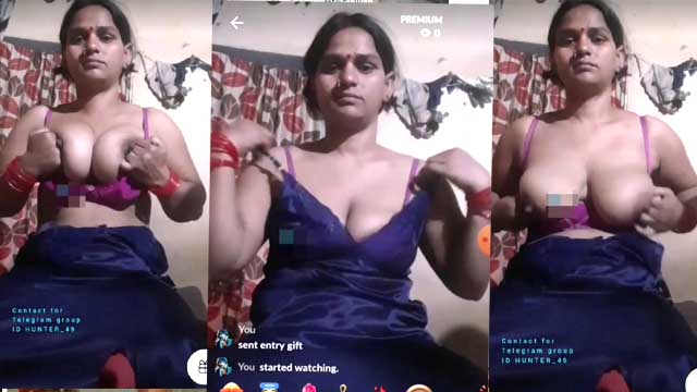 Rashmi showing big boobs with face on tango live