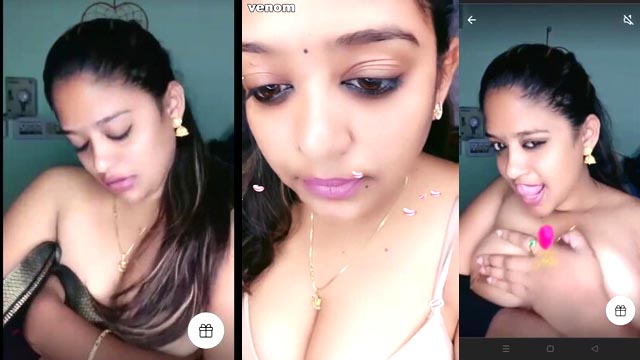 Anu Telugu Girl Showing Licking Boobs on PREMIUM Tango Live
